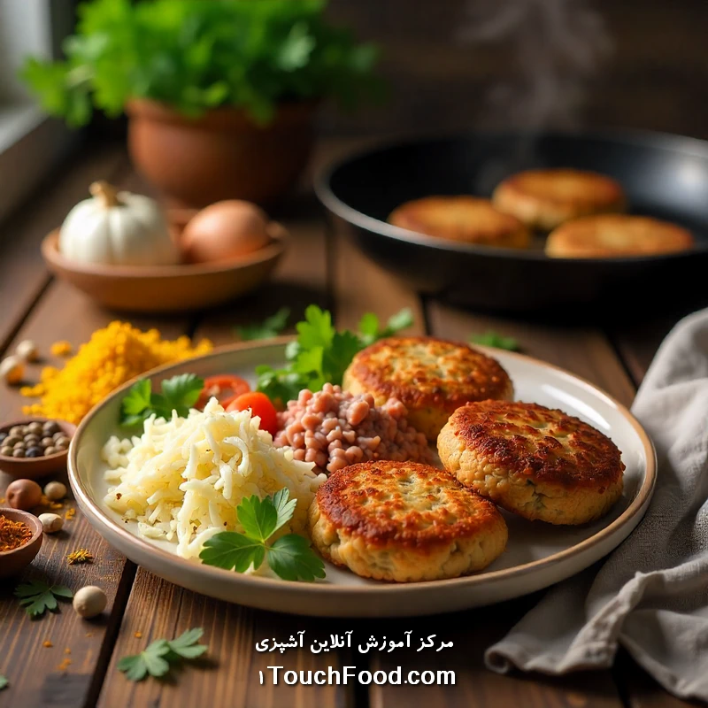 کتلت بوقلمون خانگی