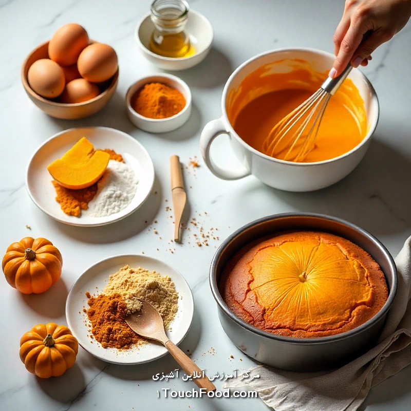 طرز تهیه کیک کدو حلوایی