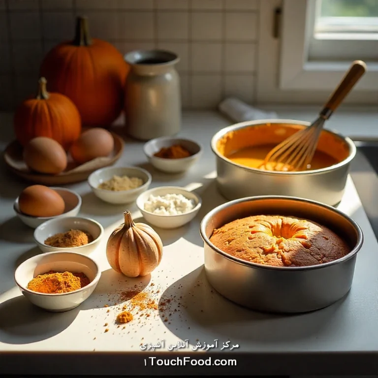 آموزش گام به گام کیک کدو حلوایی ساده و کاربردی