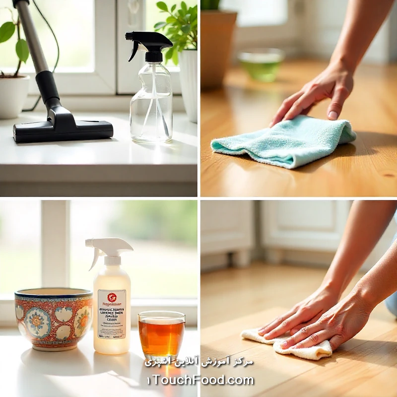 استفاده از روش‌های سنتی ایرانی برای تمیز کردن کفپوش لمینت