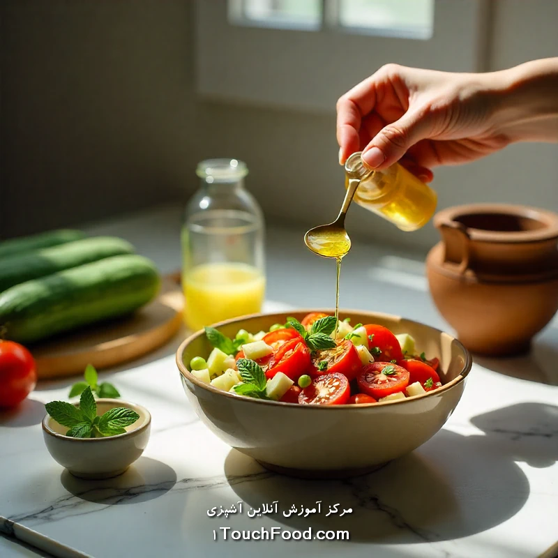 تاثیر آبغوره در سالاد شیرازی: طعمی دلچسب و خواص شگفت‌انگیز