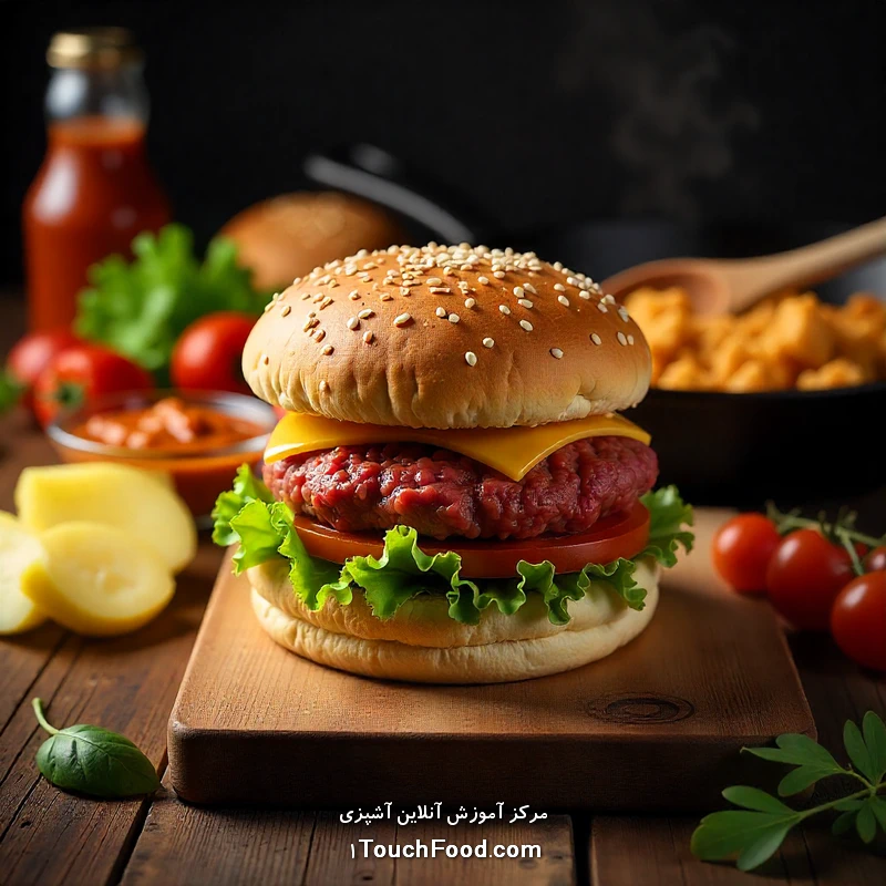 برگر فست فودی: سرعت، تنوع و طعم جهانی