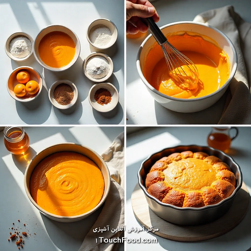 جدول ارزش غذایی کیک کدو حلوایی