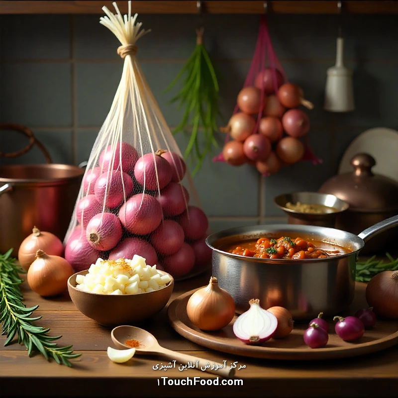 استفاده از پیازهای نگهداری‌شده در غذاهای ایرانی