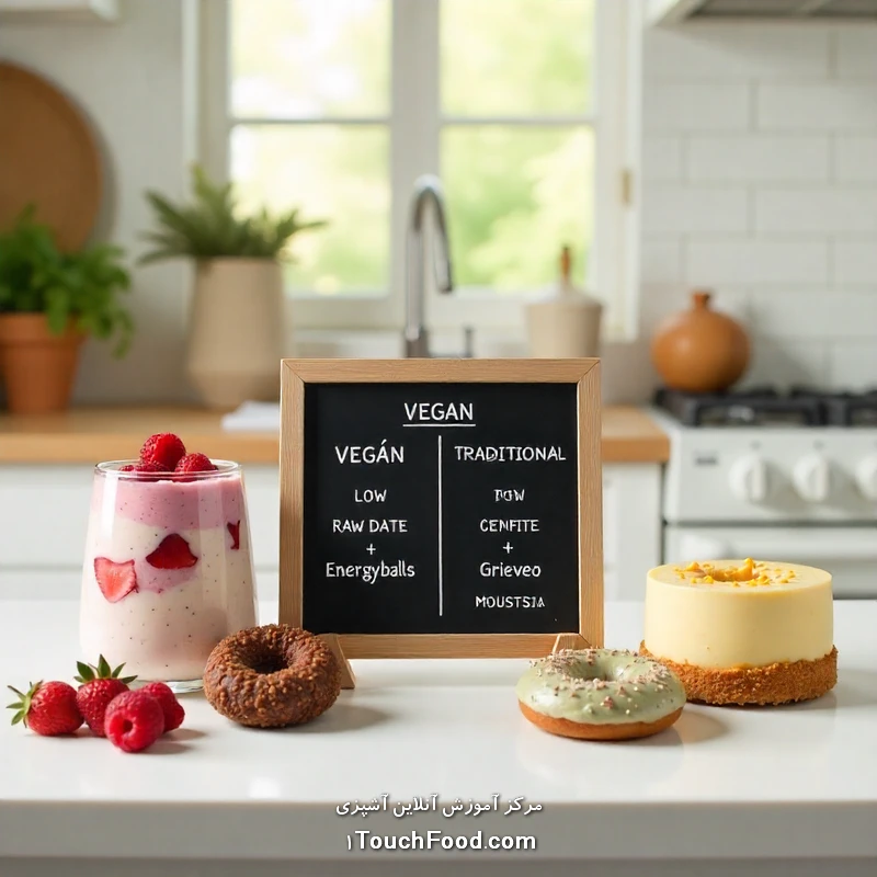 دسرهای گیاهی کم کالری: لذت شیرین بدون نگرانی با بررسی کامل 7 مقایسه دسرهای گیاهی کم کالری با دسرهای سنتی