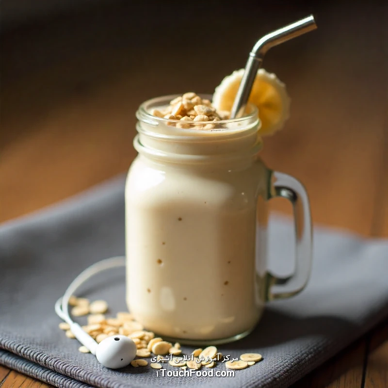 رسپی ۶: شیک پروتئینی با جو دوسر و بادام