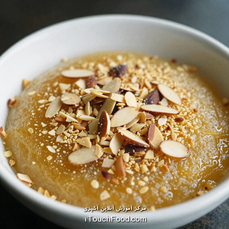 پخت قیساوا خرما با مغز بادام مدرن و کم شکر