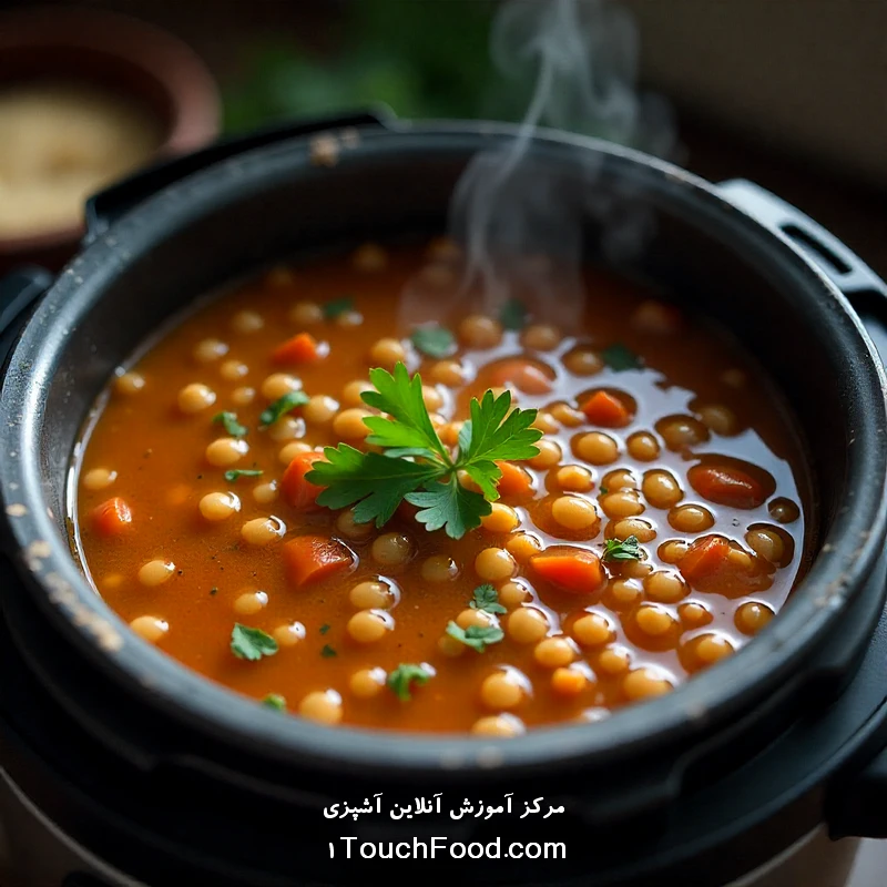 آش عدس سریع با زودپز – رسپی های سریع عدس برای روزهای شلوغ رمضان