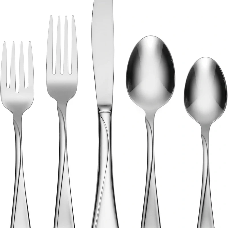 بهترین ست قاشق چنگال ضدباکتری ایمن 2025: 4 مدل برتر بهداشتی 6 Oneida Flight 45-Piece Everyday Flatware Set