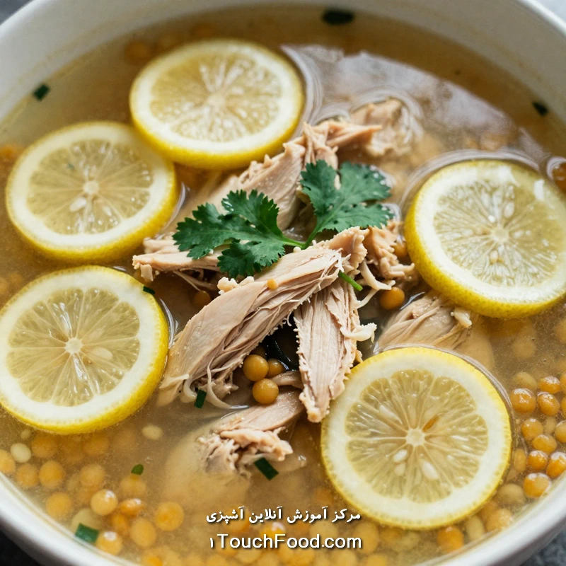 آش عدس ترش لیمویی با مرغ – غذاهای فصلی مغذی متفاوت برای تنوع رمضان