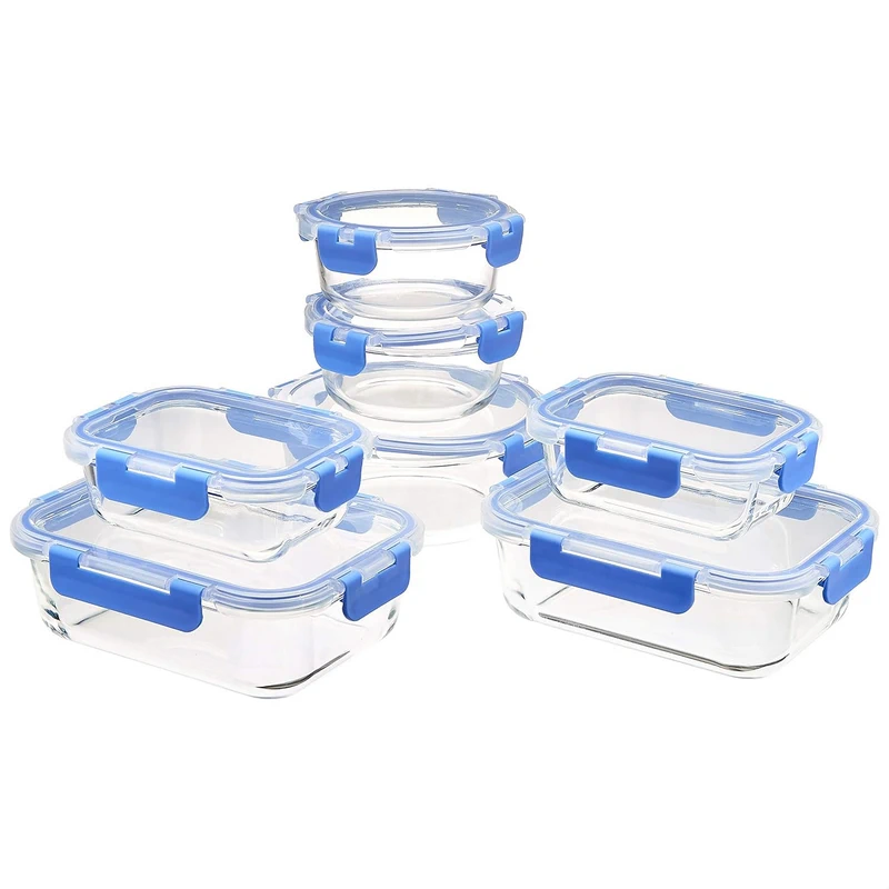 Amazon Basics 20-Piece Glass Food Storage Container Set