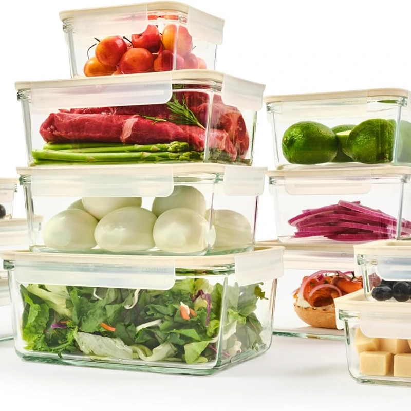 Glasslock Sens 24-Piece Glass Food Storage Set