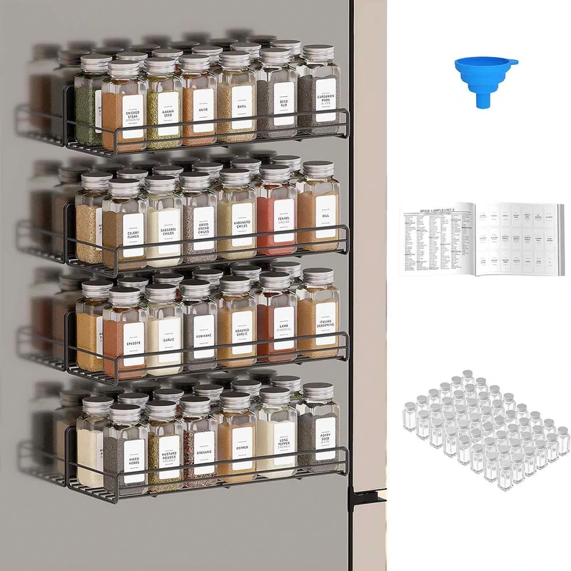 بهترین ست ادویه دان مغناطیسی آشپزخانه 2025: 4 مدل برتر برای آشپزخانه 5 SpaceAid Magnetic Spice Rack Organizer