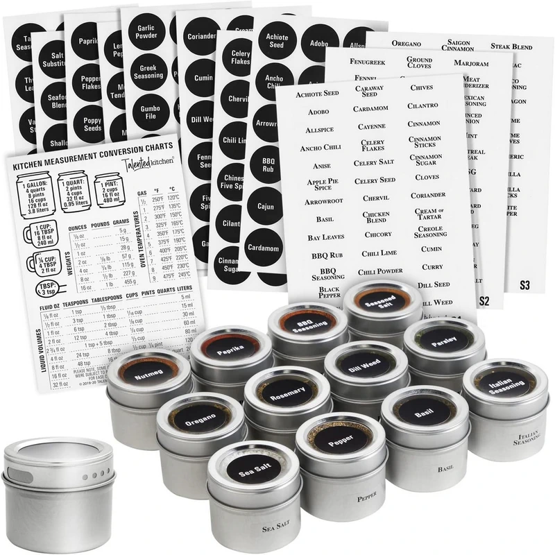 بهترین ست ادویه دان مغناطیسی آشپزخانه ۲۰۲۵: ۴ مدل برتر برای سازماندهی آشپزخانه کوچک و مدرن