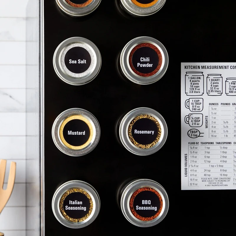 بهترین ست ادویه دان مغناطیسی آشپزخانه 2025: 4 مدل برتر برای آشپزخانه 1 Talented Kitchen Magnetic Spice Jars